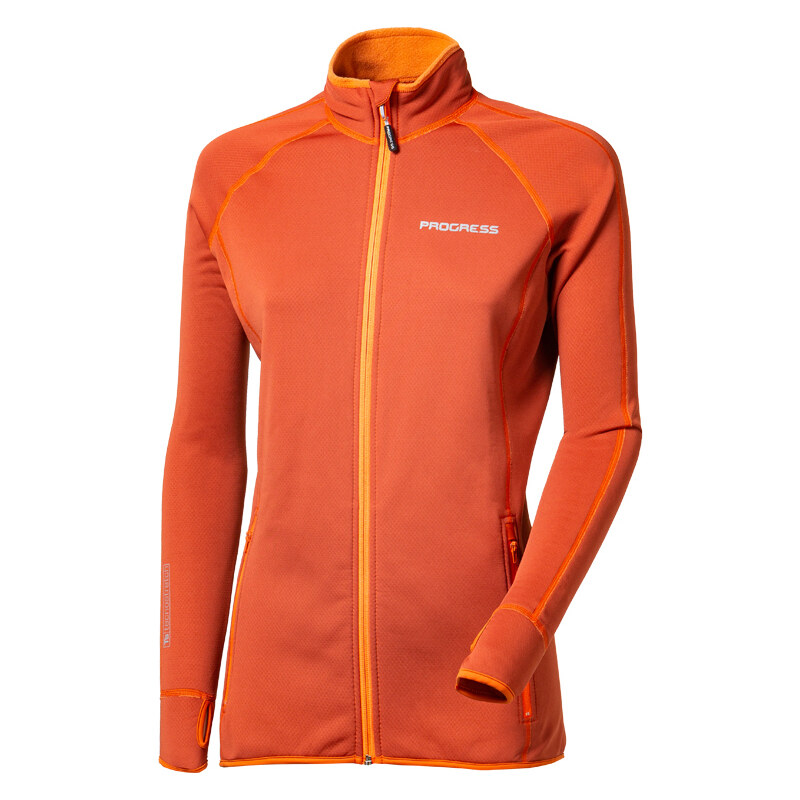 Dámská sportovní mikina PROGRESS Tispa Eco oranžová 67408978