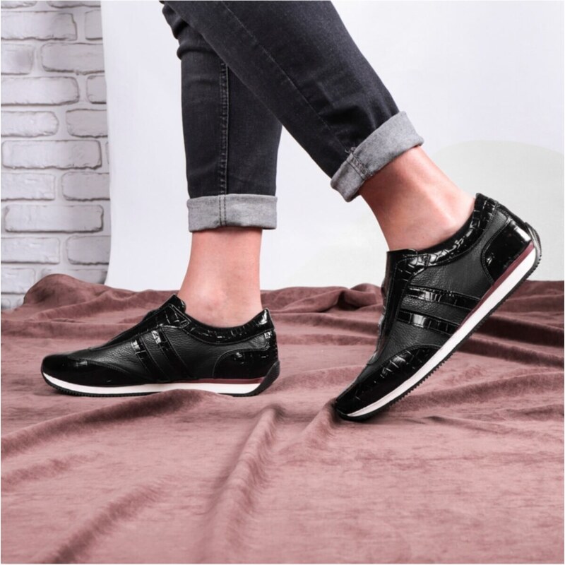 Ducavelli Swanky Genuine Leather Men's Casual Shoes Black