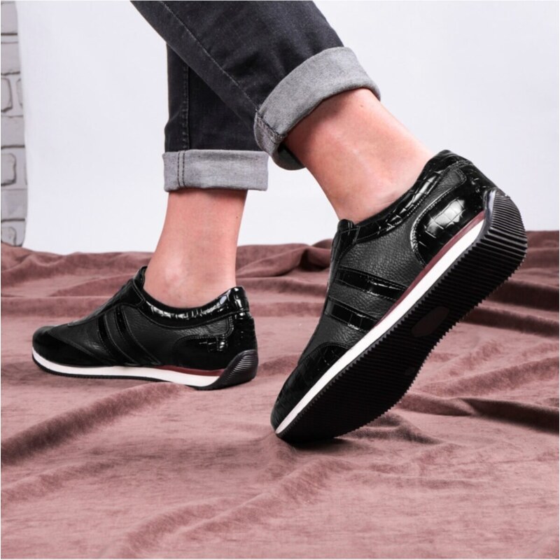 Ducavelli Swanky Genuine Leather Men's Casual Shoes Black