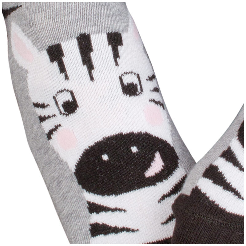 Dívčí ponožky se vzorem WOLA ZEBRA šedé