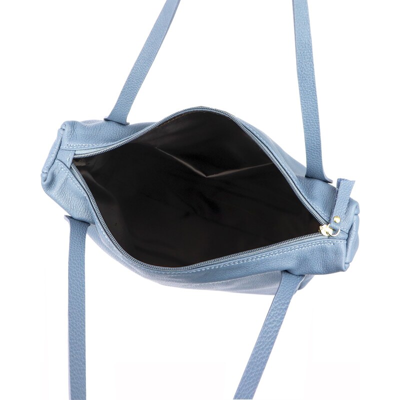 Luxusní kožená kabelka Pierre Cardin 5335 EDF světle modrá