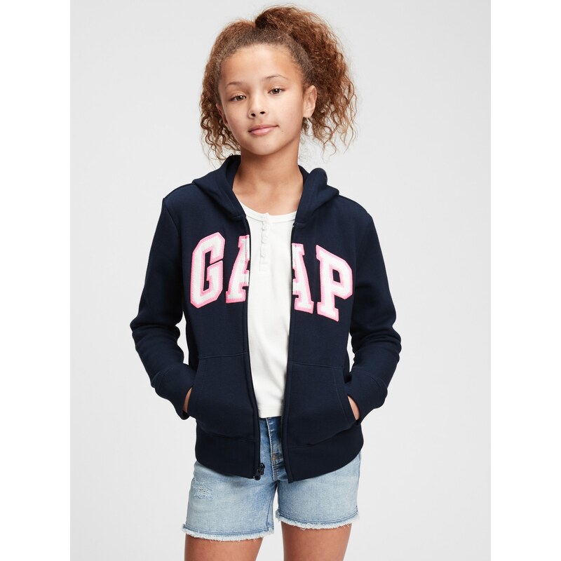 GAP Dětská mMikina Logo zip hoodie - Holky