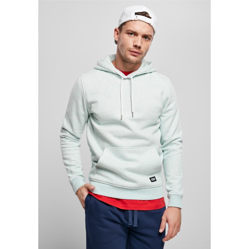 Urban Classics Basic Melange Hoody aqua melange