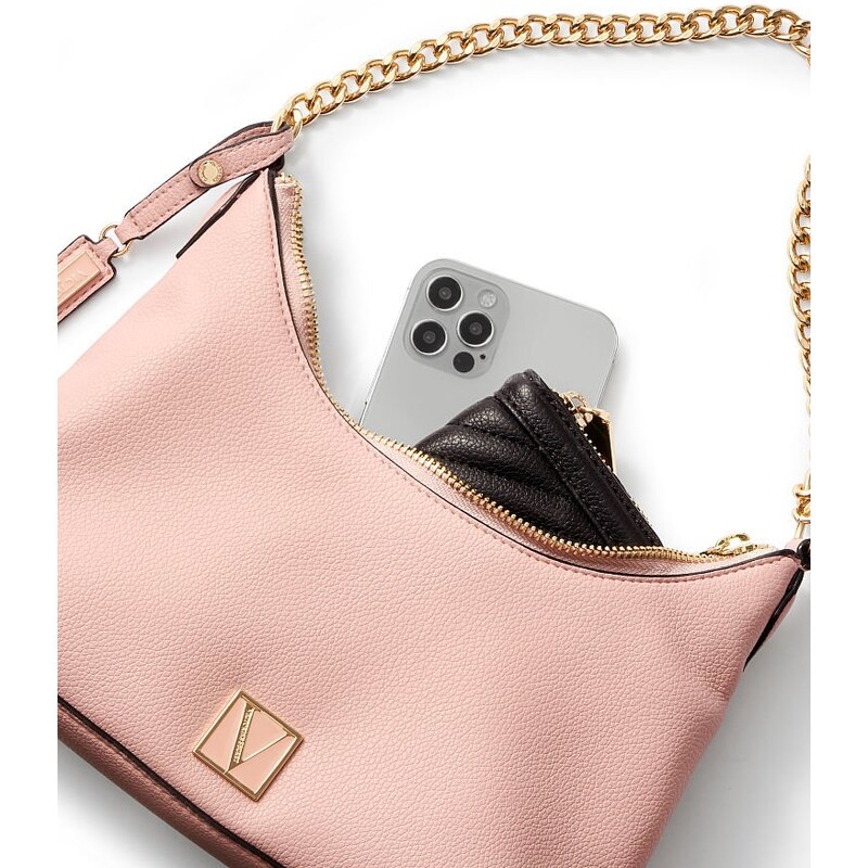 Victoria's Secret elegantní Orchid Blush kabelka přes rameno The Victoria Mini Hobo Bag