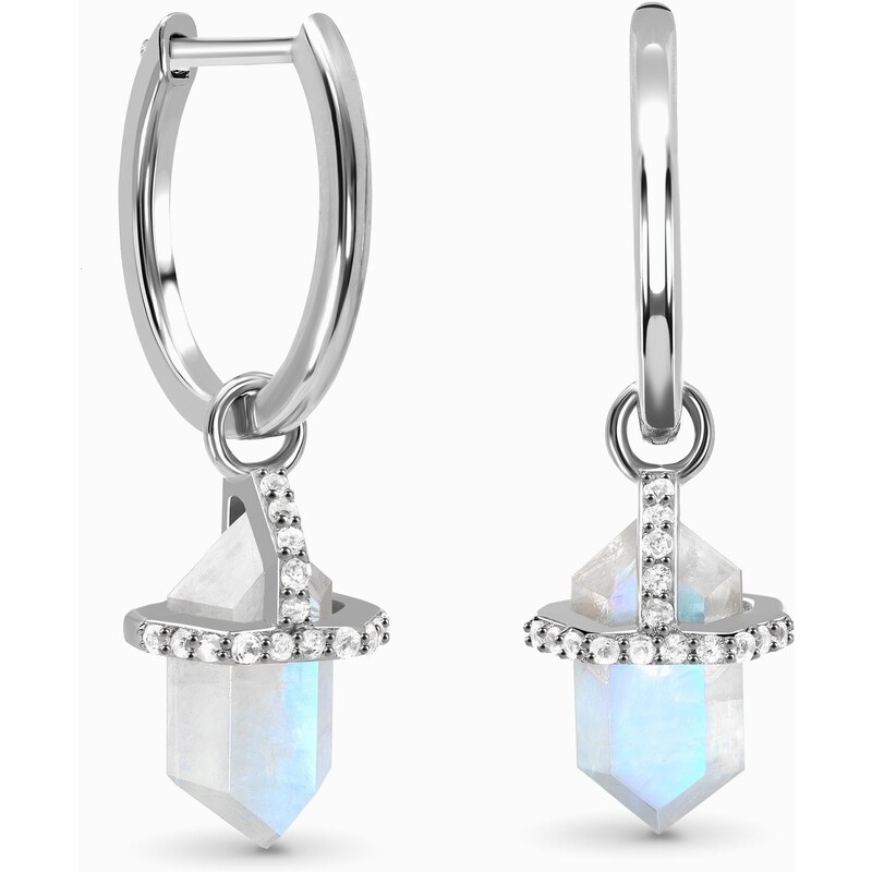 ELENYS Emporial stříbrné visací náušnice GU-DR16430E-SILVER 67443692