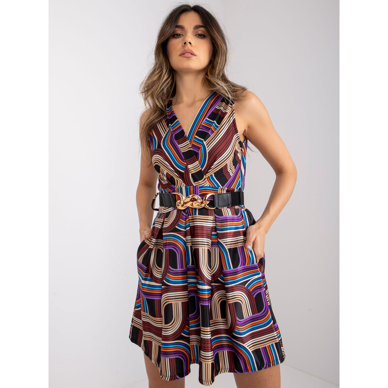 Italy Moda Dress-DHJ-SK-15308.61P-brown