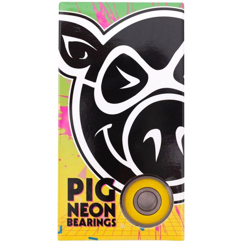 SK8 LOŽISKA PIG WHEELS Neon - žlutá