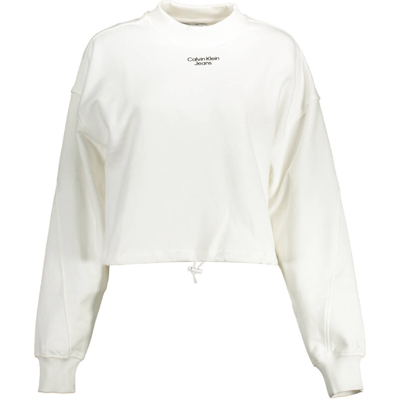 Bílá mMikina Calvin Klein bez zipu