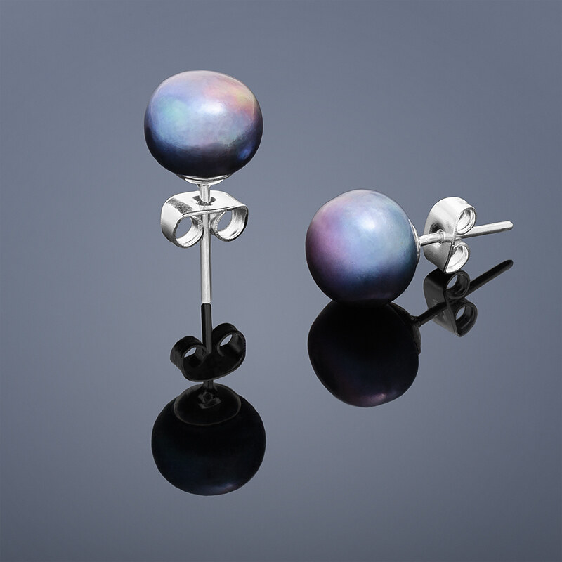Buka Jewelry Buka Perlové náušnice Mutiara – modrá 315