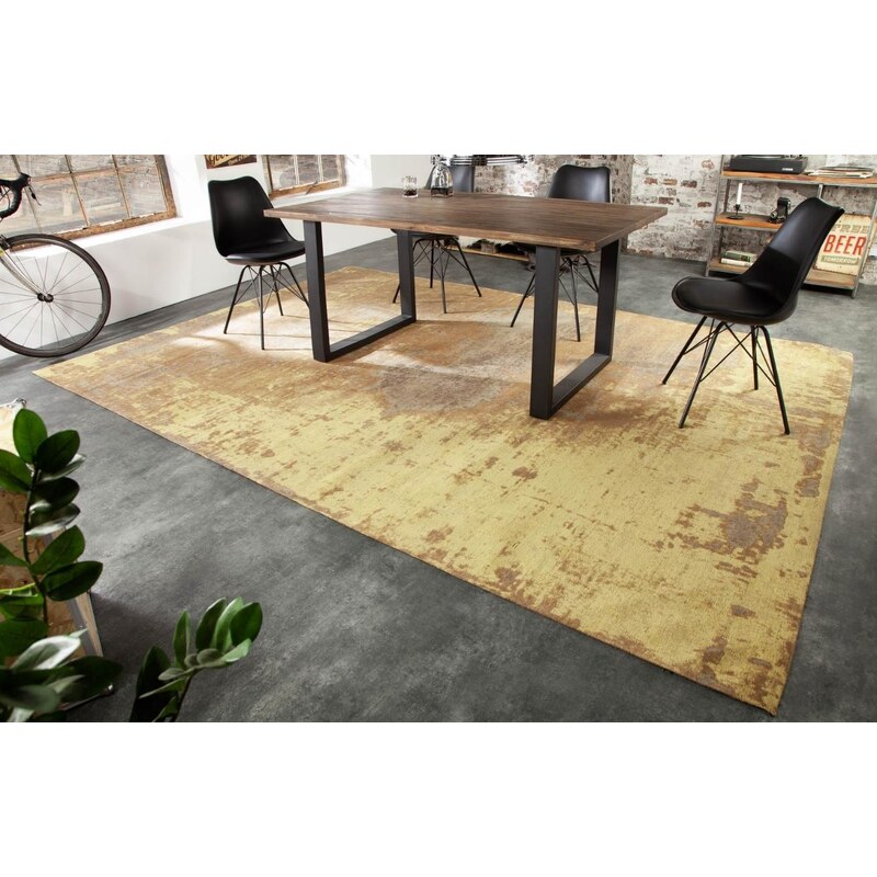Moebel Living Zlato hnědý bavlněný koberec Charlize 240 x 350 cm