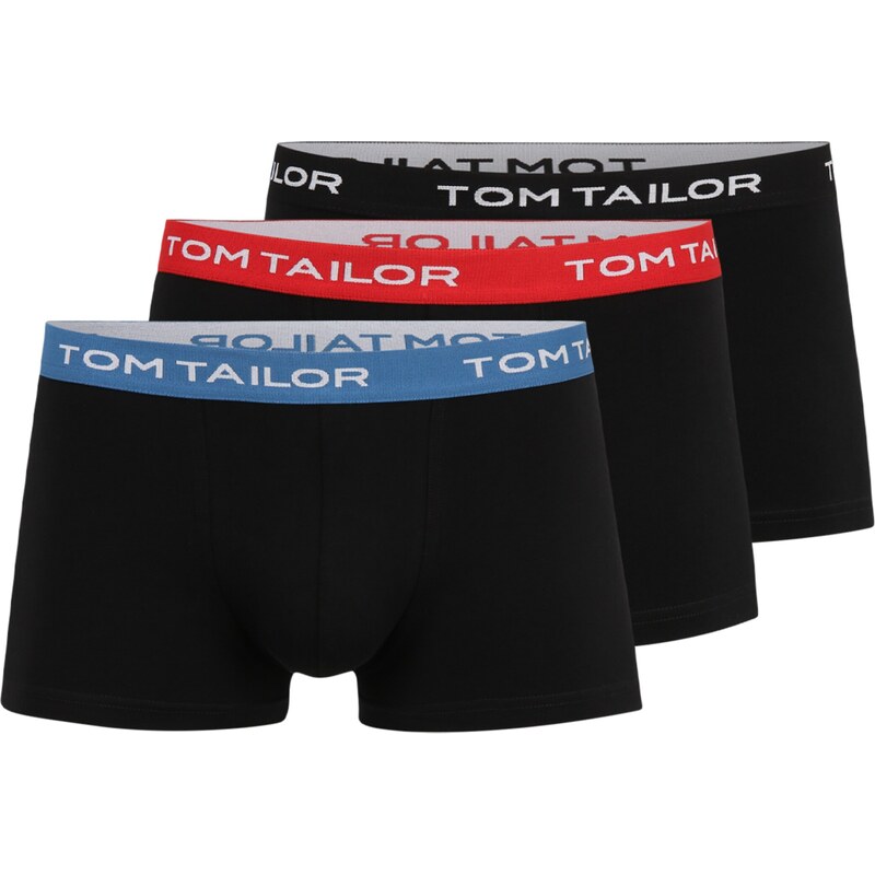 TOM TAILOR Boxerky světlemodrá / červená / černá