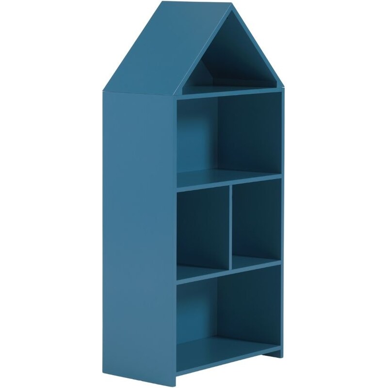 Modrá lakovaná dětská knihovna Kave Home Celeste 105 x 50 cm