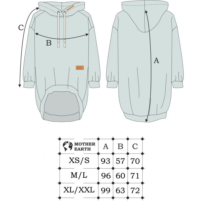Tyrkysová dámská mikina Mother Earth Mozambik