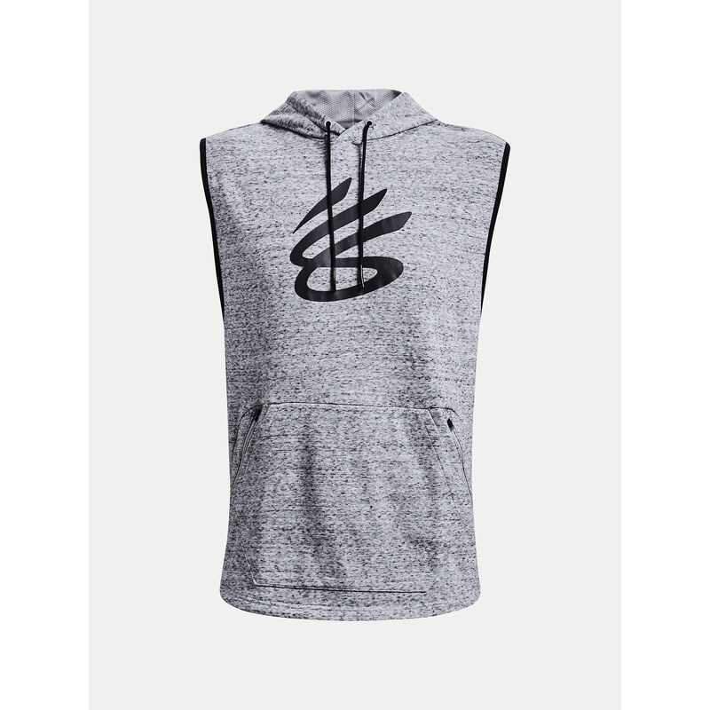 Under Armour Mikina CURRY SLEEVELESS HOODIE-GRY - Pánské