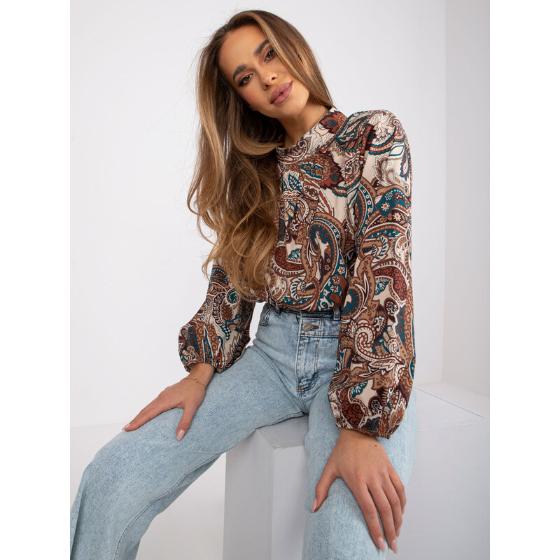 Italy Moda Blouse-DHJ-BZ-15170.39-dark beige