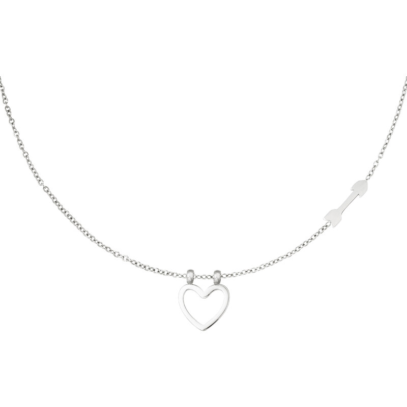 ORNAMENTI Náhrdelník Heart and Arrow silver