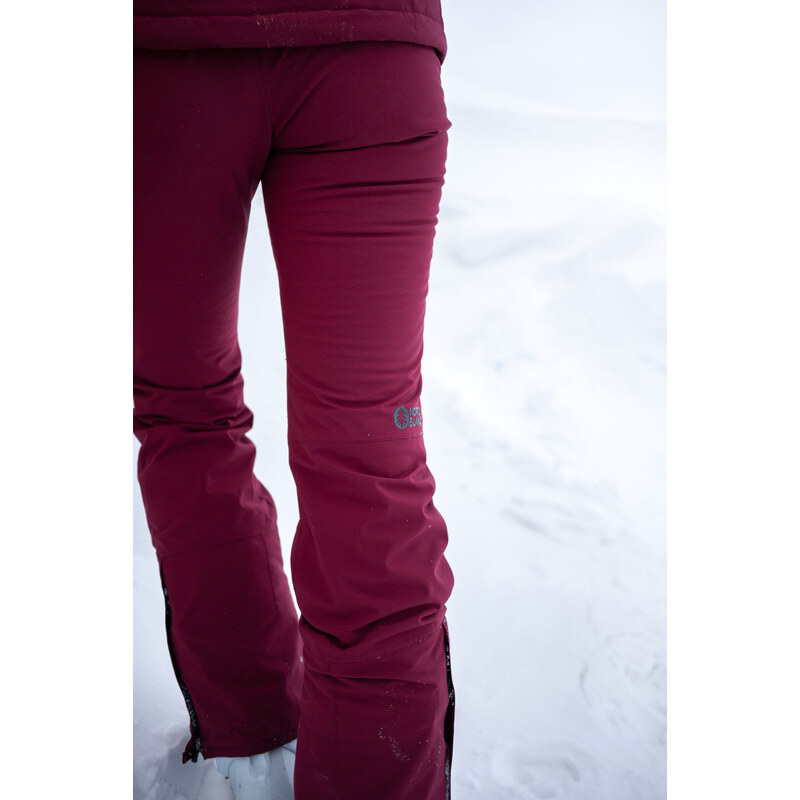 Nordblanc Vínové dámské lyžařské kalhoty SUCCOR