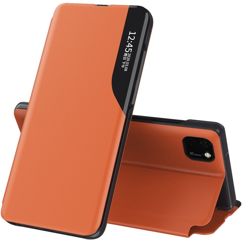 IZMAEL.eu Elegantní knižkové pouzdro View Case pro Huawei Y5P oranžová