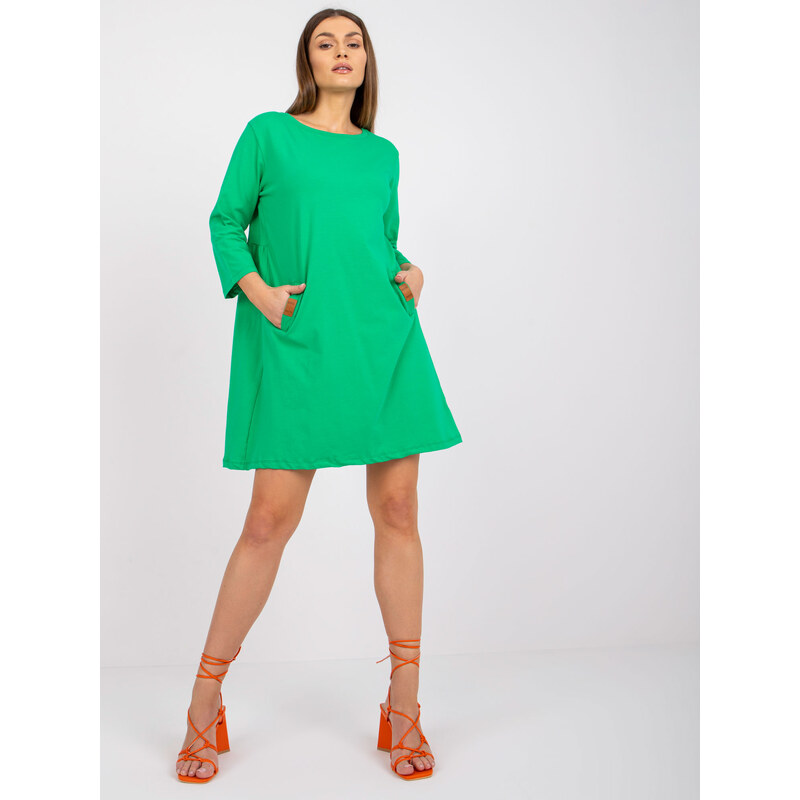 RELEVANCE Zelené bavlněné šaty Dalenne --green Zelená