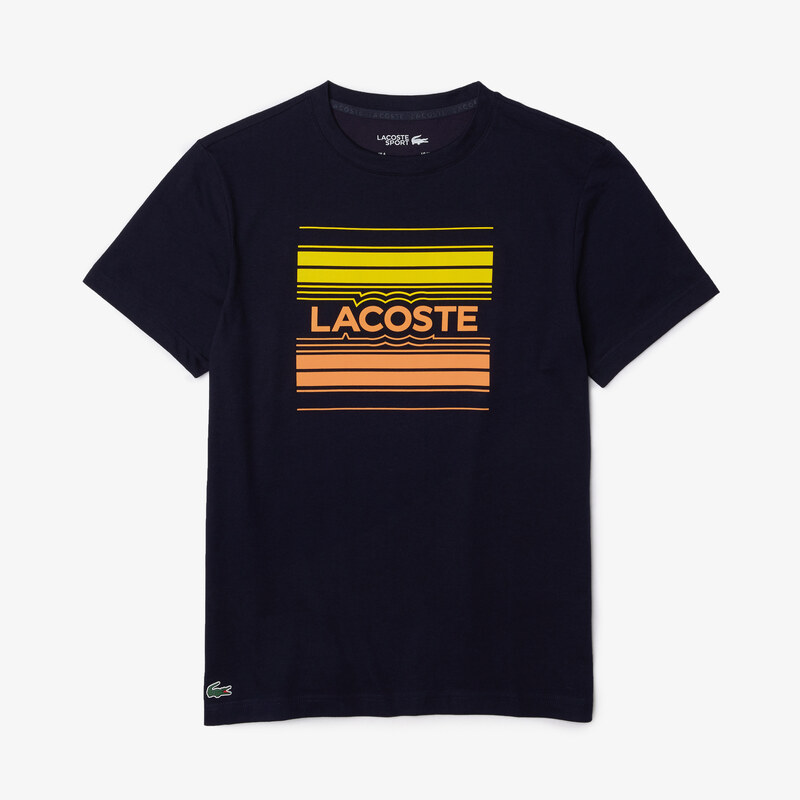 Lacoste SPORT Pánské tričko z organické bavlny s potiskem a logem