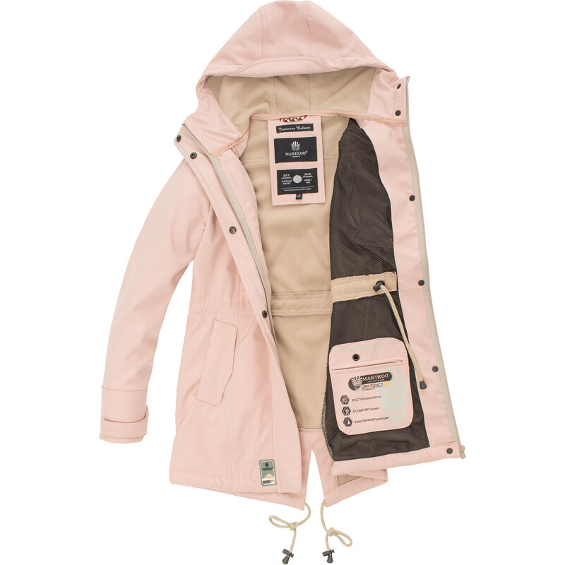 Dámská bunda Zimtzicke softshell 7000 dry-tech Marikoo - ROSE