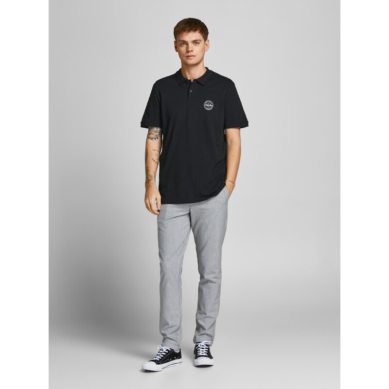 Černé polo tričko Jack & Jones Shark - Pánské