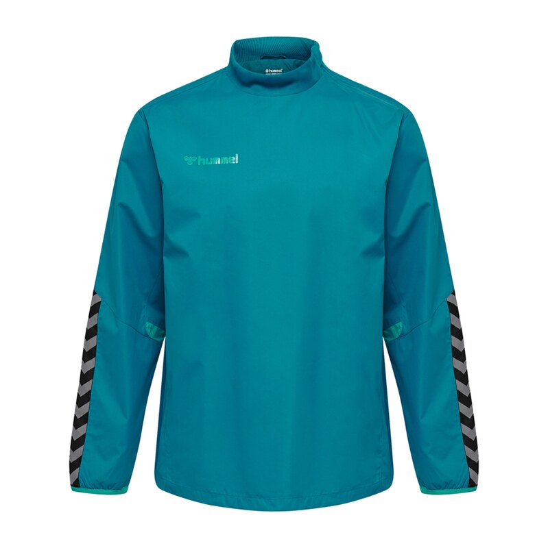 Hummel Sportovní bunda Authentic azurová modrá / šedá / černá
