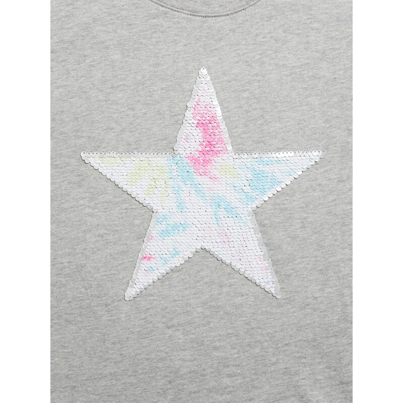 GAP Dětské tričko hvězda z flitrů - Holky