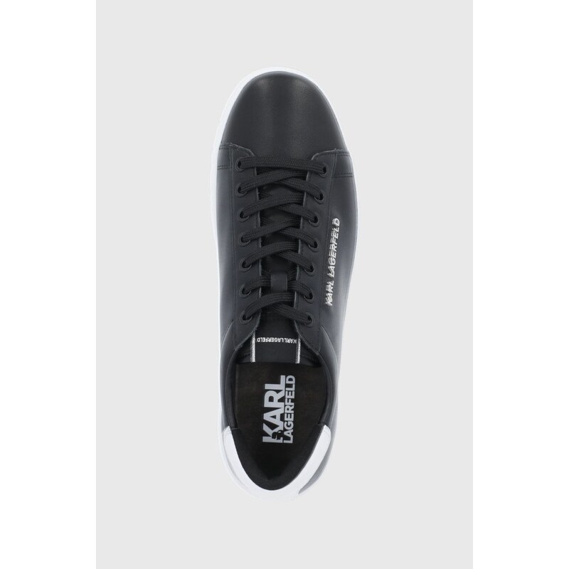 Kožené boty Karl Lagerfeld Kupsole III černá barva