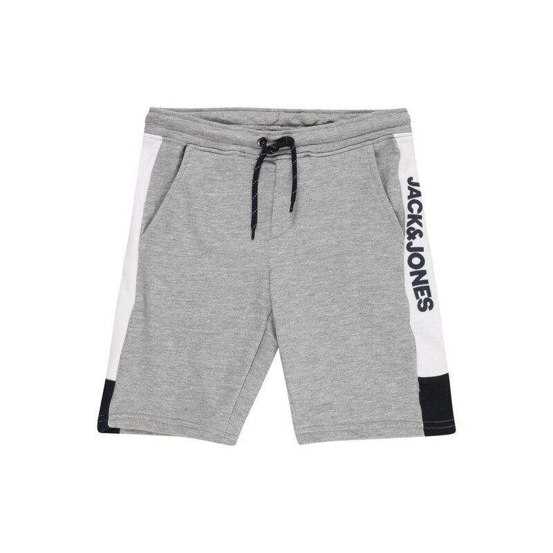 Jack & Jones Junior Kalhoty námořnická modř / šedý melír / bílá
