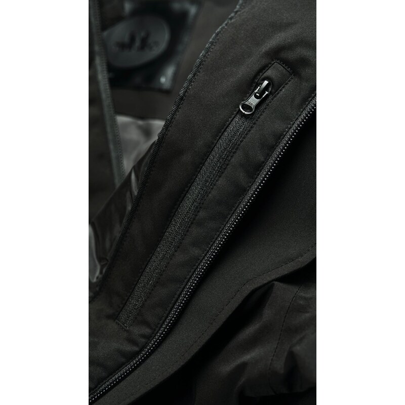 Tee Jays Černý nepromokavý pánský kabát