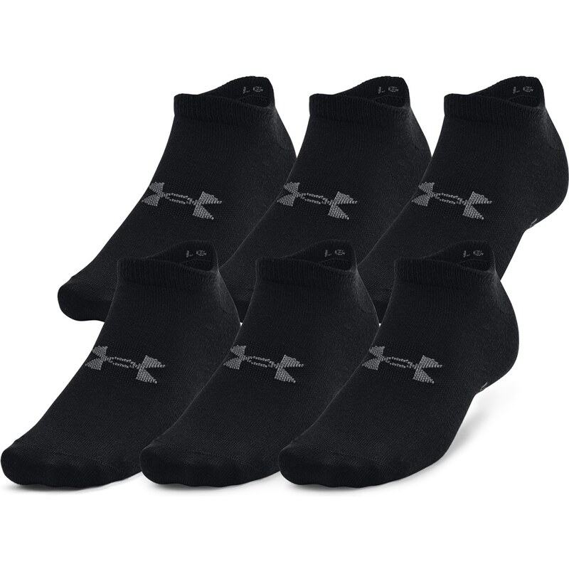 Under Armour UA Essential No Show 6pk Black