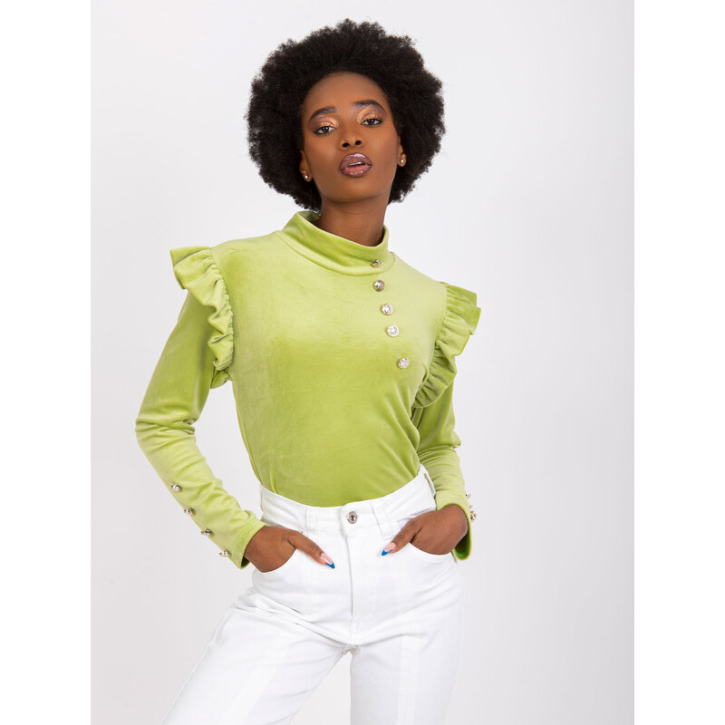 Italy Moda Blouse-DHJ-BZ-6533A.44P-lime green
