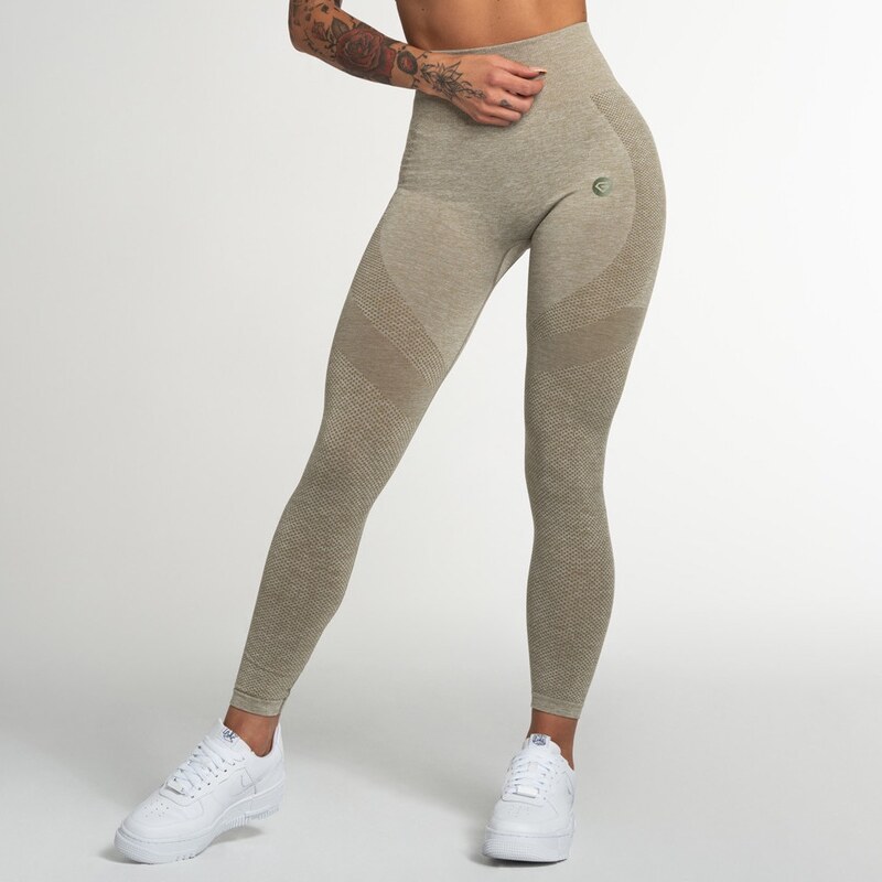 Legíny Gym Glamour Fusion Khaki bezešvé