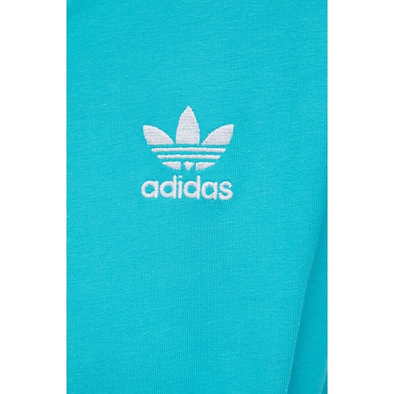 Tričko s dlouhým rukávem adidas Originals Adicolor HE4958 dámské, tyrkysová barva