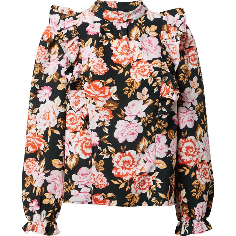 Dorothy Perkins Halenka šedá / oranžová / růžová / černá