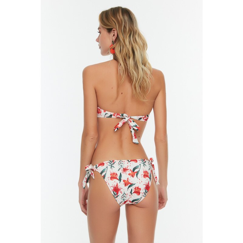 Dámský bikinový top Trendyol Floral Frill