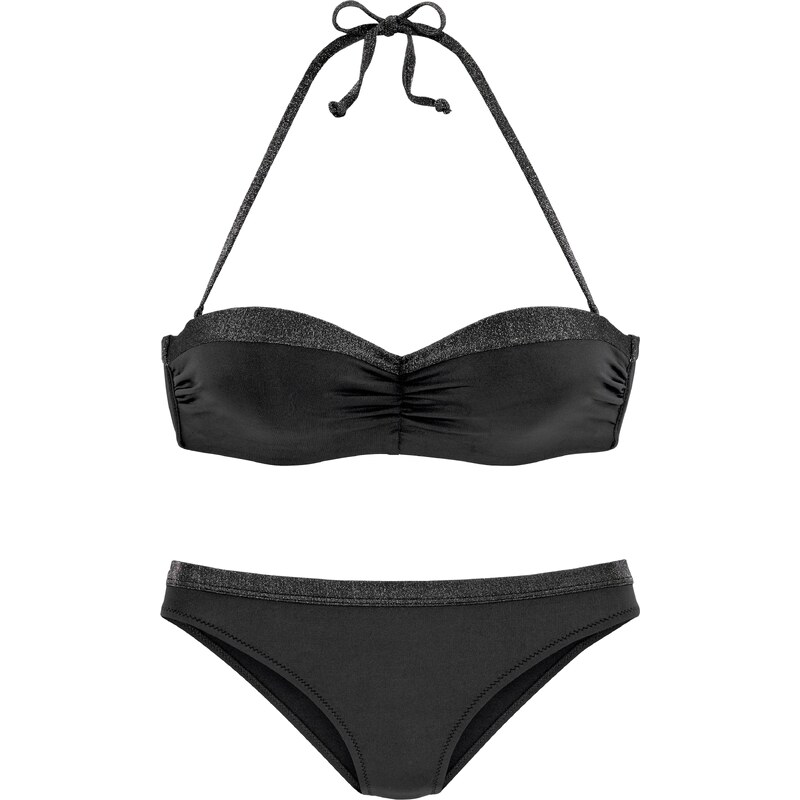 JETTE Bikiny černá / stříbrná