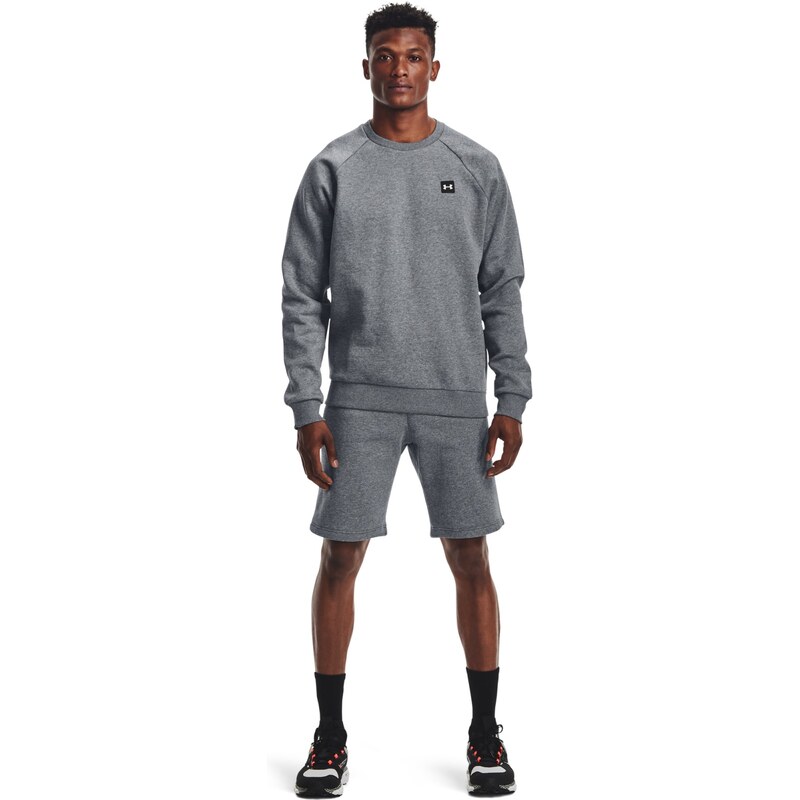 Under Armour UA Rival Fleece Crew-GRY Pitch Gray Light Heather / / Onyx White