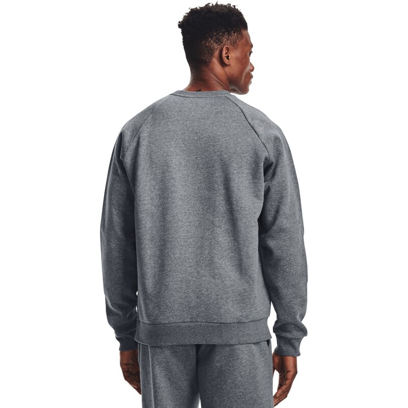 Under Armour UA Rival Fleece Crew-GRY Pitch Gray Light Heather / / Onyx White