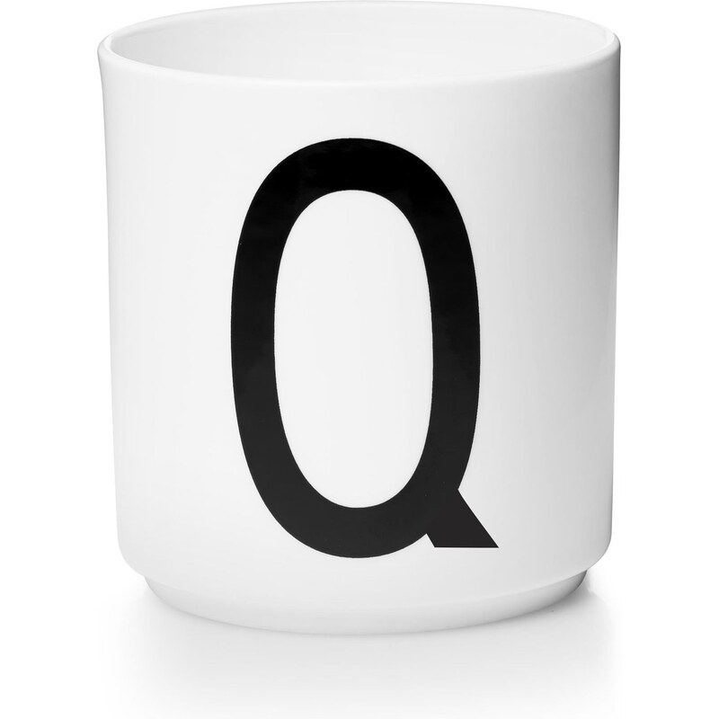 Porcelánový hrnek Q DESIGN LETTERS - bílý