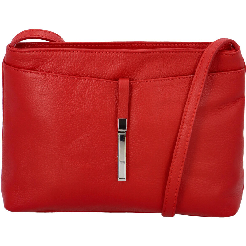 Dámská kožená crossbody kabelka červená - ItalY Eneta červená 67953764