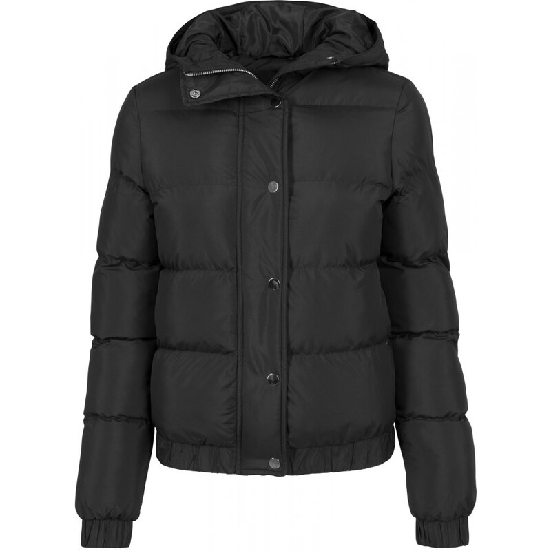 Dámská zimní bunda Urban Classics Ladies Hooded Puffer Jacket - černá