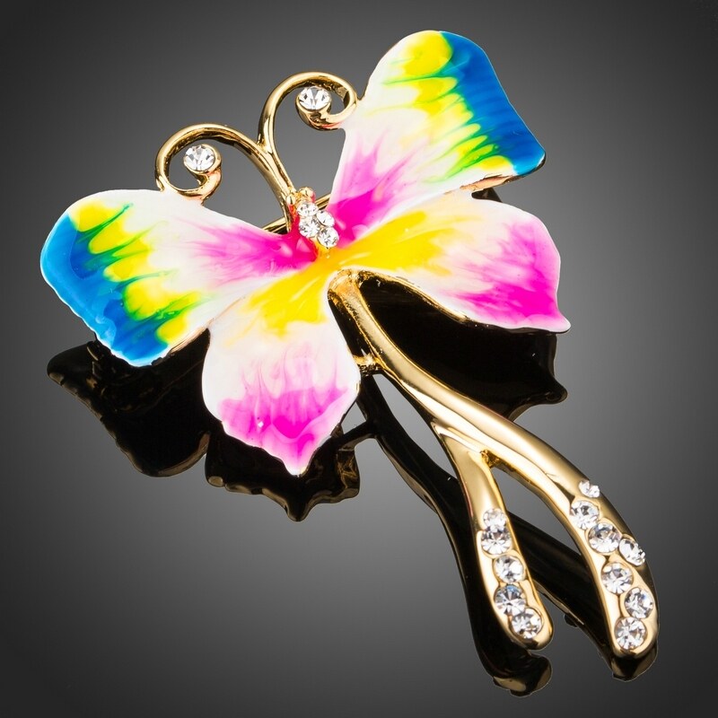 Francesca Petrucci Brož Swarovski Elements Farfalla - motýl 19418795