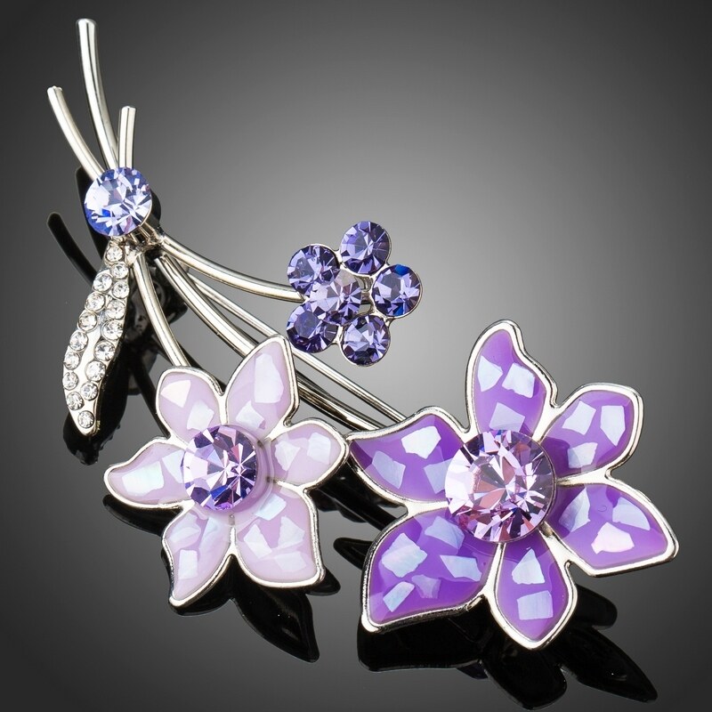 Francesca Petrucci Brož Swarovski Elements Cera - květina 19418944