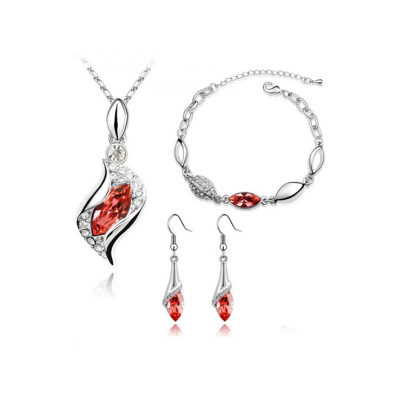 Sisi Jewelry Souprava náhrdelníku, náušnic a náramku Andělské slzy 39078470