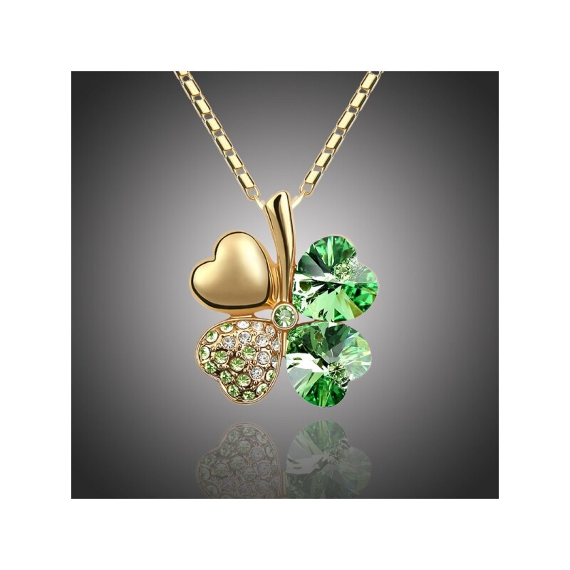 Sisi Jewelry Náhrdelník Swarovski Elements Čtyřlístek pro štěstí - 20374310