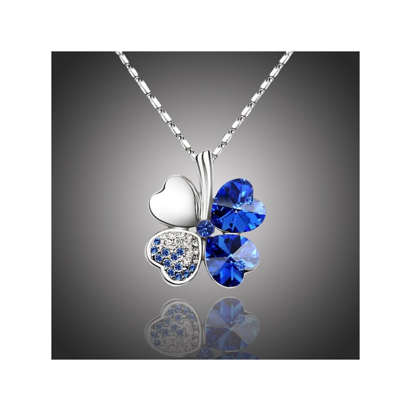 Sisi Jewelry Náhrdelník Swarovski Elements Čtyřlístek pro štěstí - 20374311