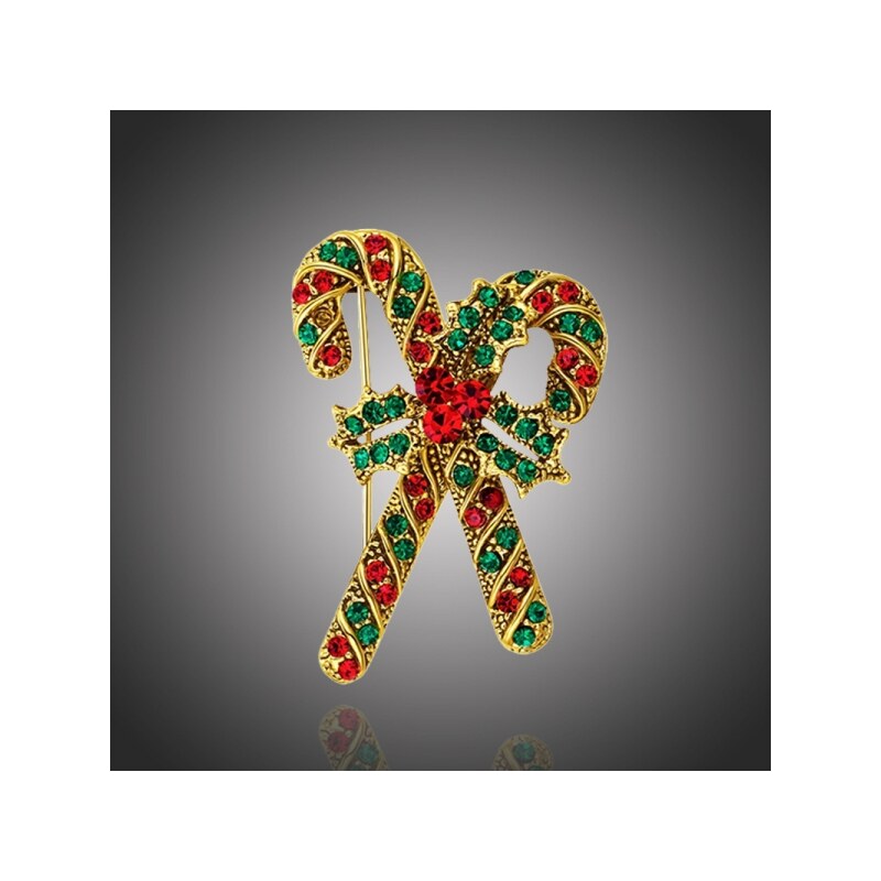 Éternelle Vánoční brož Swarovski Elements Corinne - vánoční cukrovinka 30308426