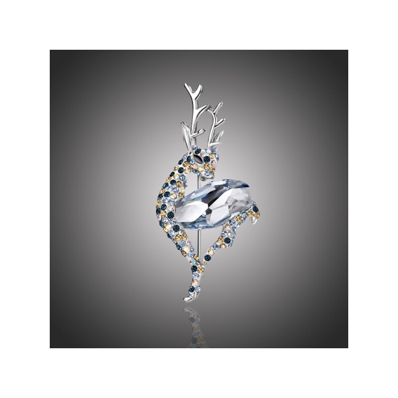 Éternelle Vánoční brož Swarovski Elements Rudolf 1 - vánoční sob 30341883